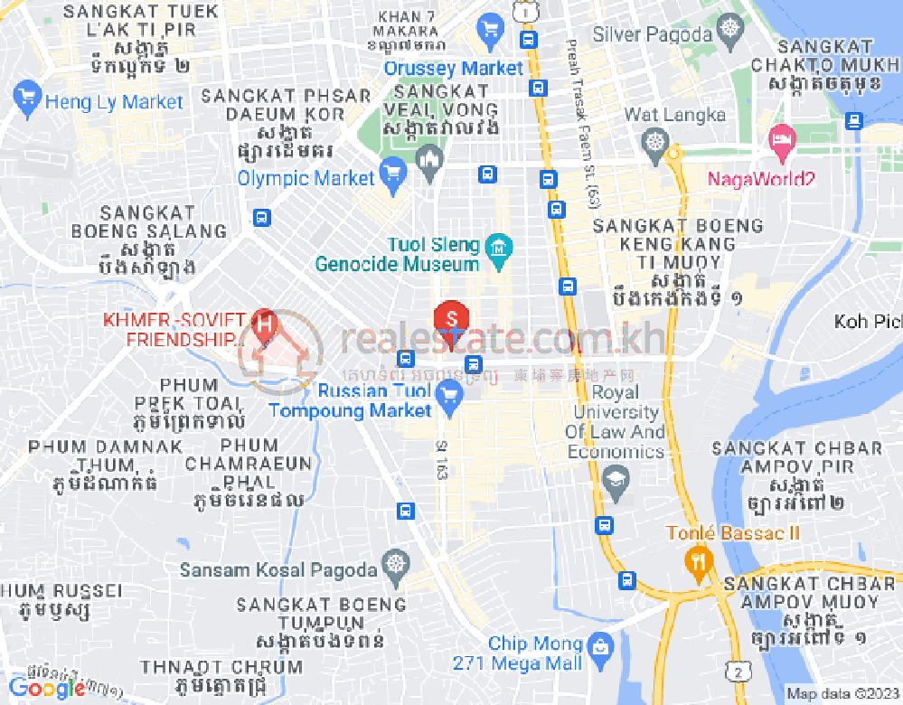 Mapa: Kakap, Por Sen Chey, Phnom Penh