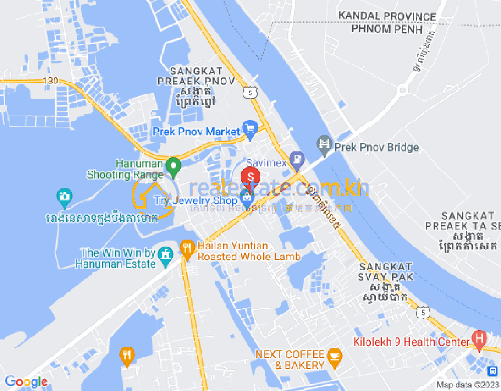 Mapa: Preaek Pnov, Prek Pnov, Phnom Penh