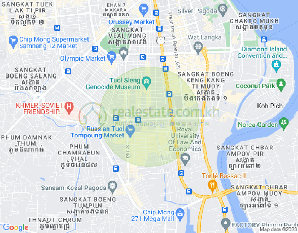 Map of BKK 3, Boeng Keng Kang, Phnom Penh