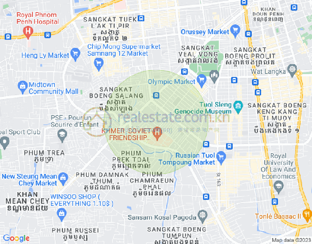 แผนที่ ตุมนบตึก, บึงเกงกอง, พนมเปญ