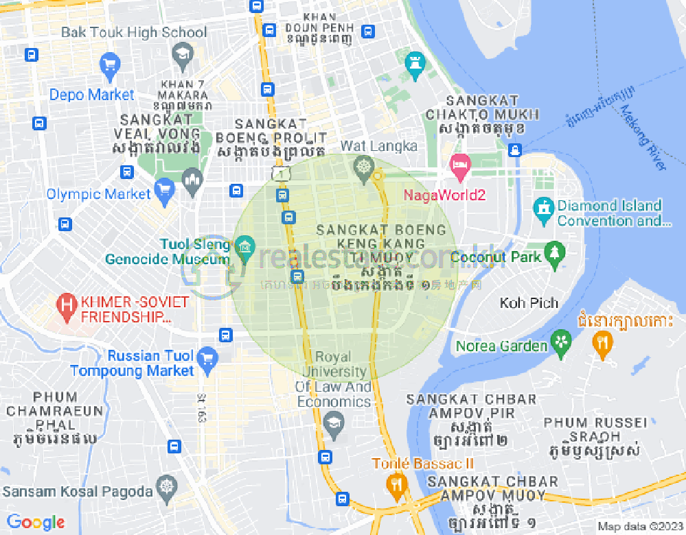 Map of BKK 1, Boeng Keng Kang, Phnom Penh