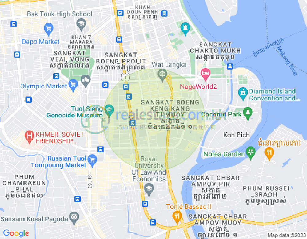Map of BKK 1, Boeng Keng Kang, Phnom Penh