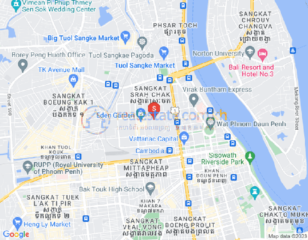แผนที่ สระจก, ดวนป็ญ, พนมเปญ