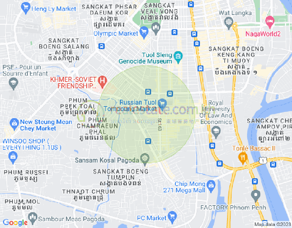 Map of Toul Tum Poung 2, Chamkarmon, Phnom Penh