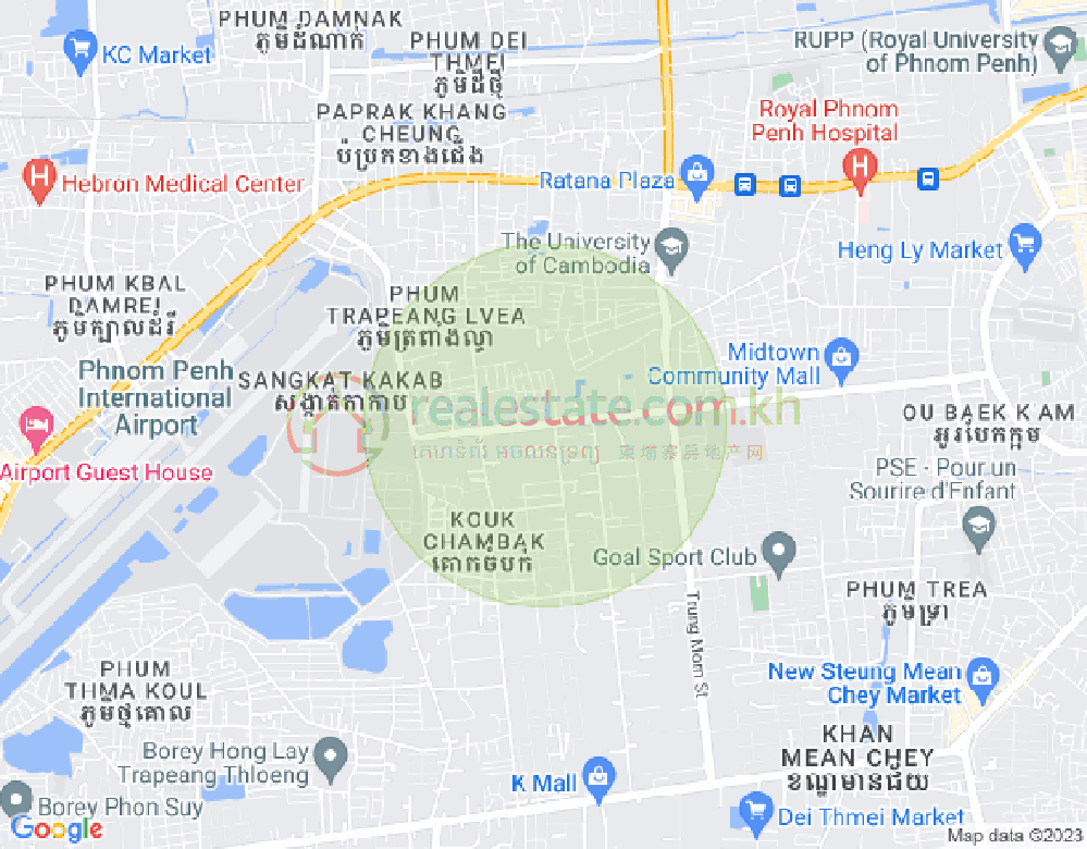 Tuek Thla屯, 森速区, 金边地图