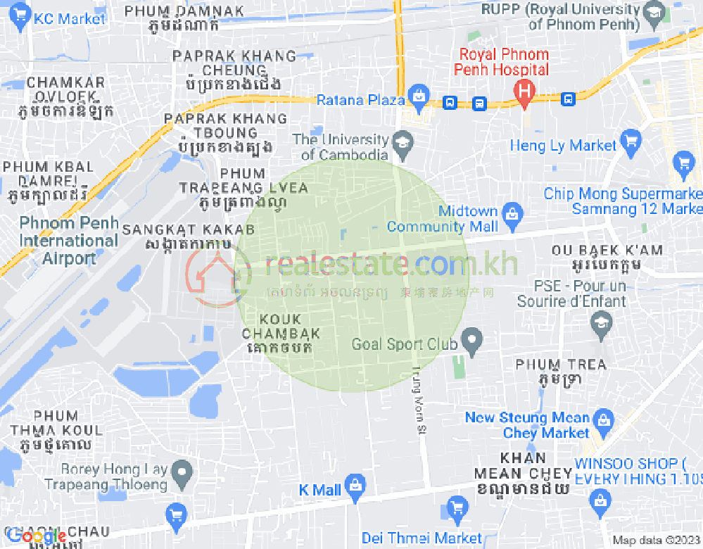 แผนที่ ตึกทลา, แซนสก, พนมเปญ