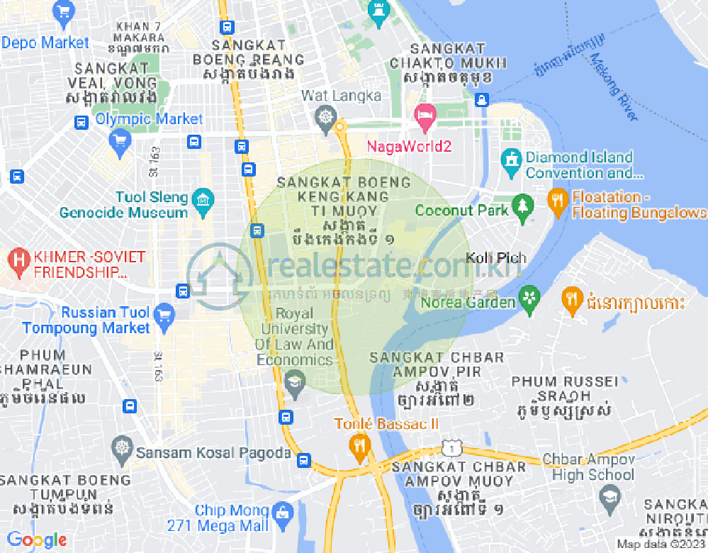 แผนที่ โตนเลบาสัก, จัมการมอน, พนมเปญ