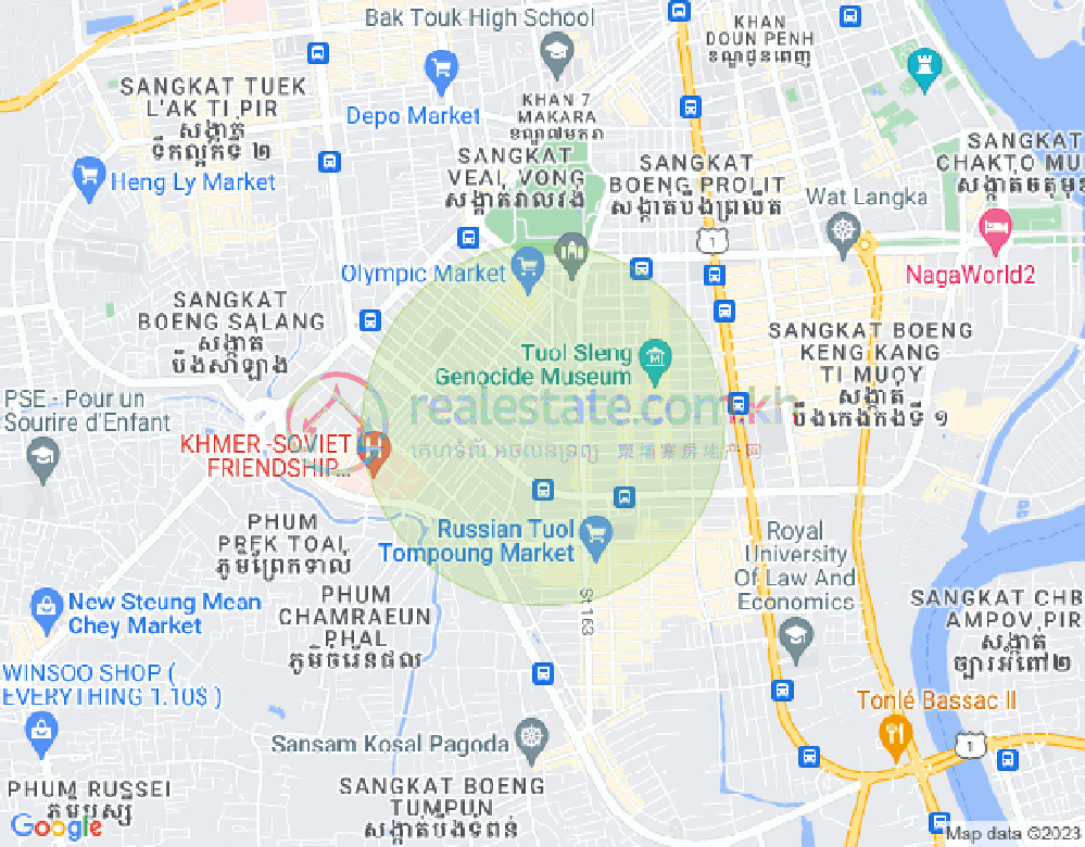 Mapa: BKK 1, Boeng Keng Kang, Phnom Penh