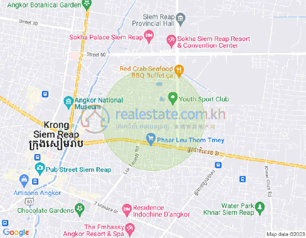 Mapa: Kouk Chak, Siem Reap