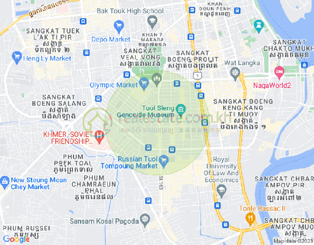 Mapa: BKK 2, Boeng Keng Kang, Phnom Penh