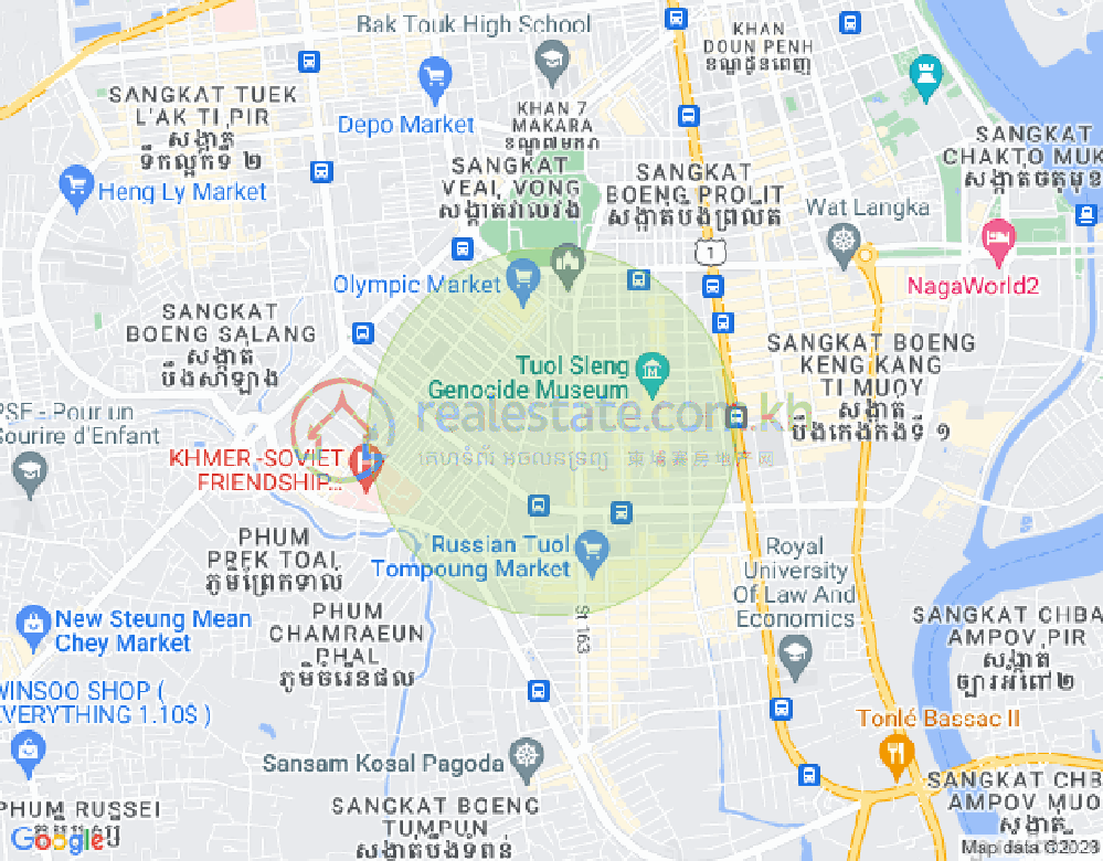 Map of BKK 2, Boeng Keng Kang, Phnom Penh