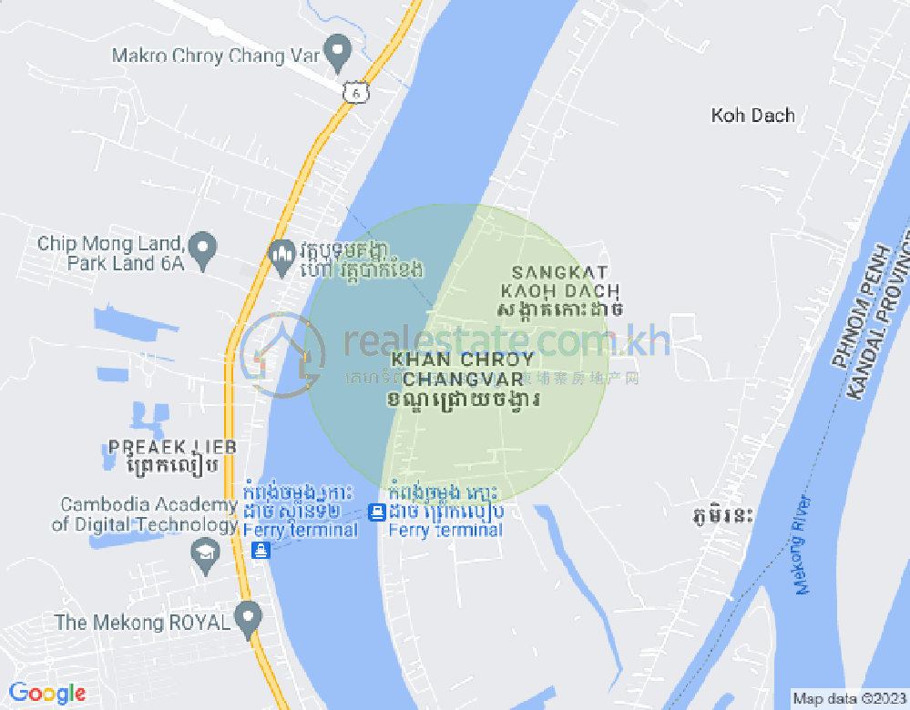Mapa: Chroy Changvar, Phnom Penh