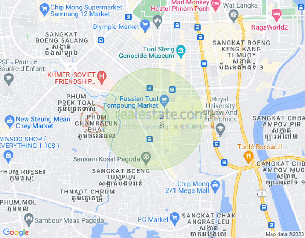 Mapa: Toul Tum Poung 1, Chamkarmon, Phnom Penh
