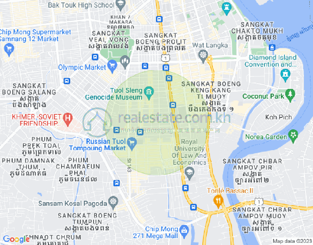 Mapa: BKK 3, Boeng Keng Kang, Phnom Penh