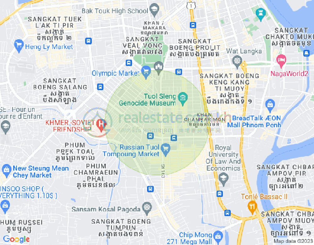Mapa: BKK 1, Boeng Keng Kang, Phnom Penh