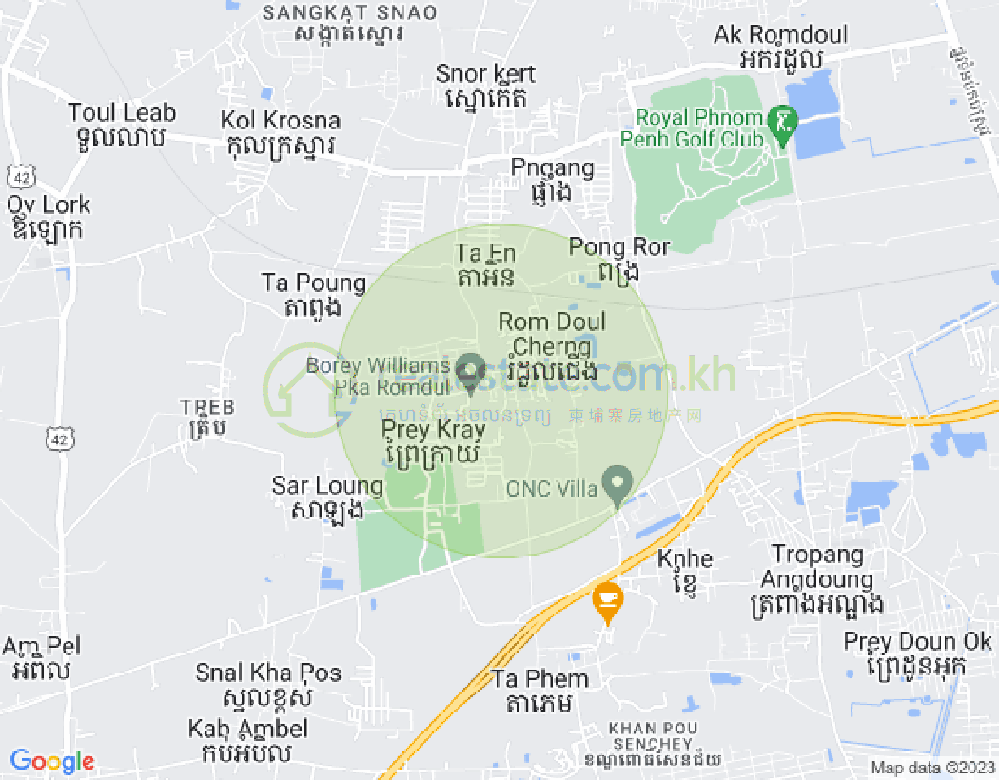 Carte de Snaor, Kamboul, Phnom Penh