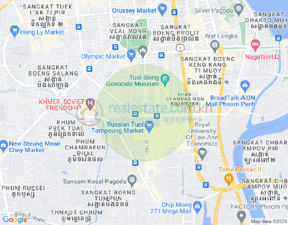 Mapa: BKK 1, Boeng Keng Kang, Phnom Penh