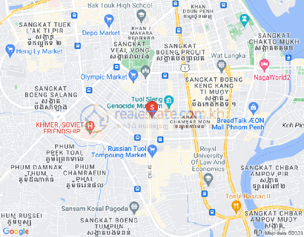Map of BKK 1, Boeng Keng Kang, Phnom Penh