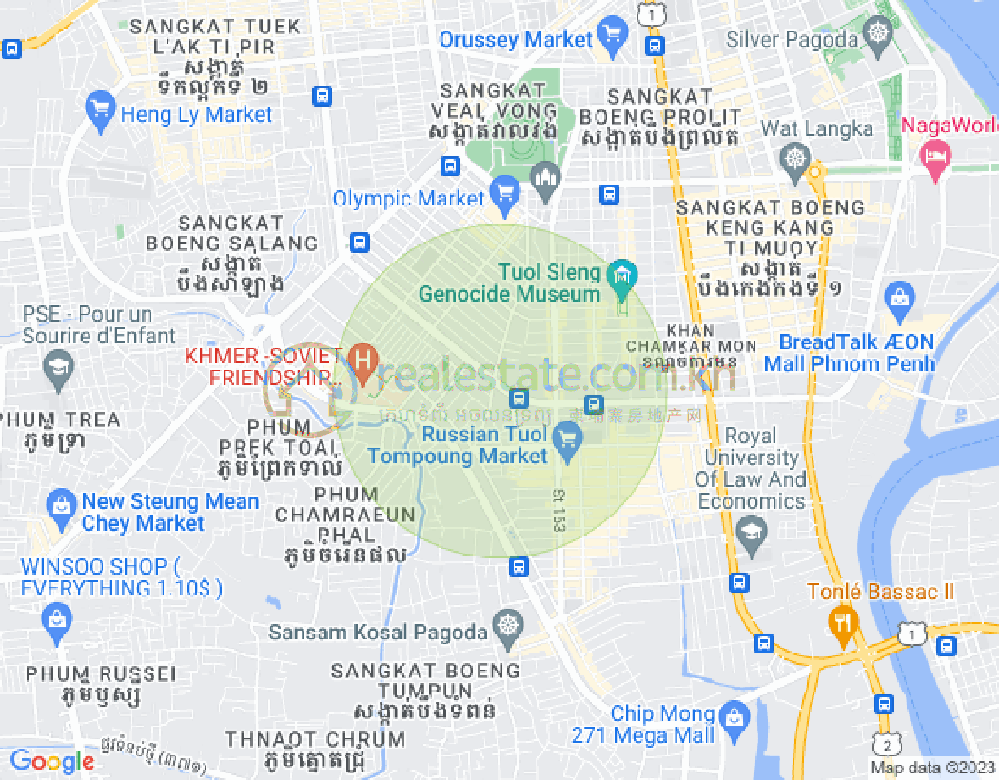 Map of BKK 3, Boeng Keng Kang, Phnom Penh