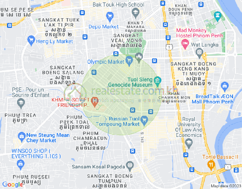Mapa: BKK 3, Boeng Keng Kang, Phnom Penh
