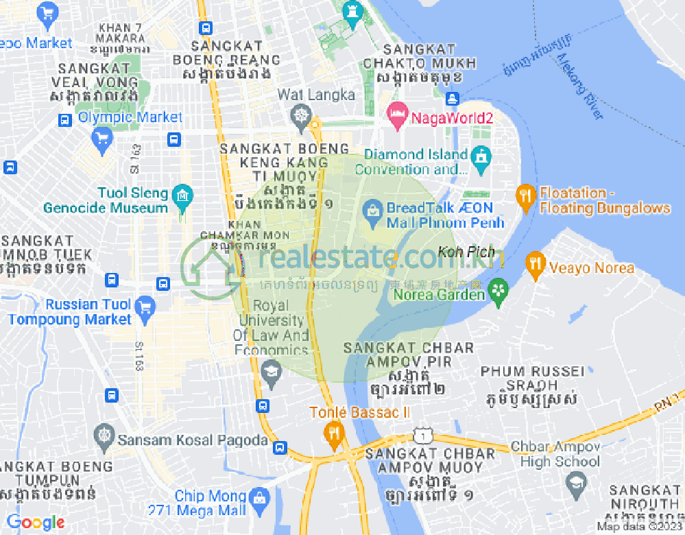 แผนที่ โตนเลบาสัก, จัมการมอน, พนมเปญ