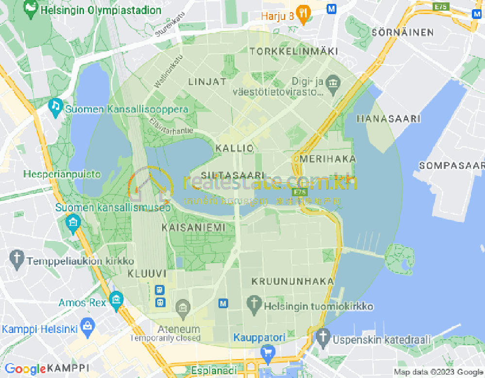 조주 1, 보리센차오구, 프놈펜 지도
