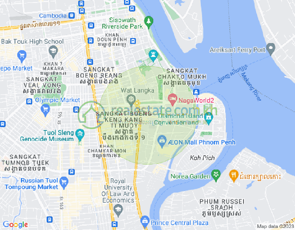 แผนที่ โตนเลบาสัก, จัมการมอน, พนมเปญ