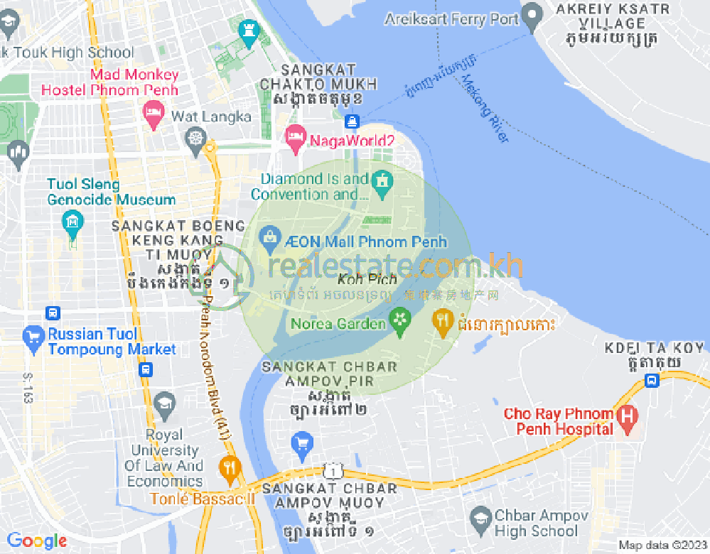 แผนที่ โตนเลบาสัก, จัมการมอน, พนมเปญ