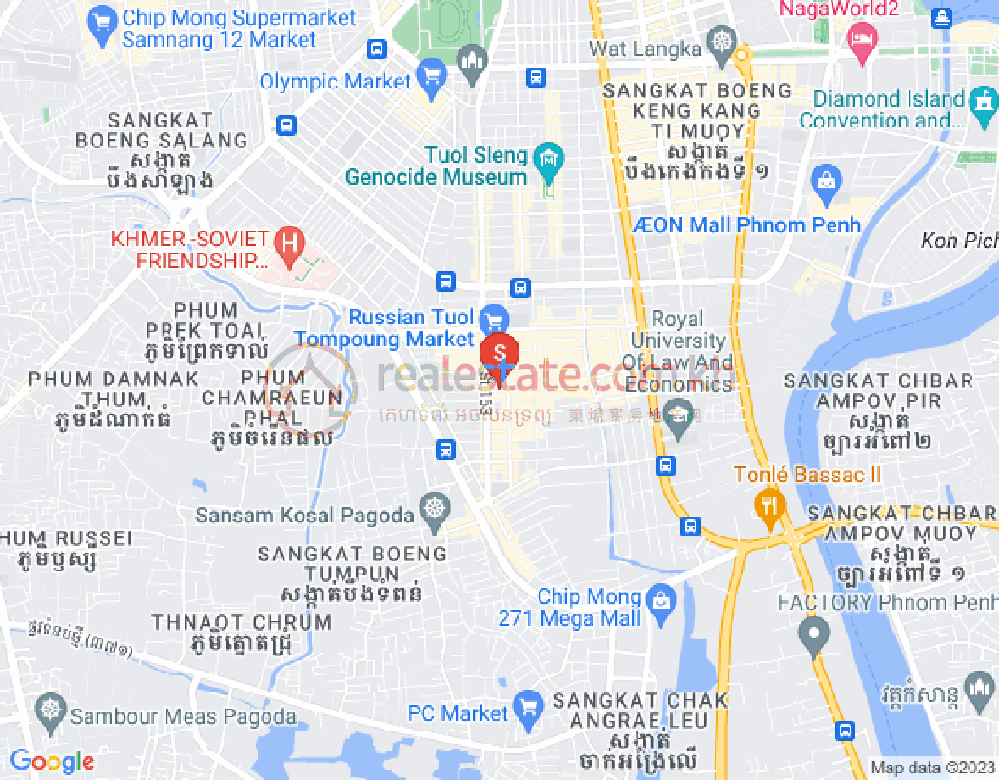 Mapa: Toul Tum Poung 1, Chamkarmon, Phnom Penh