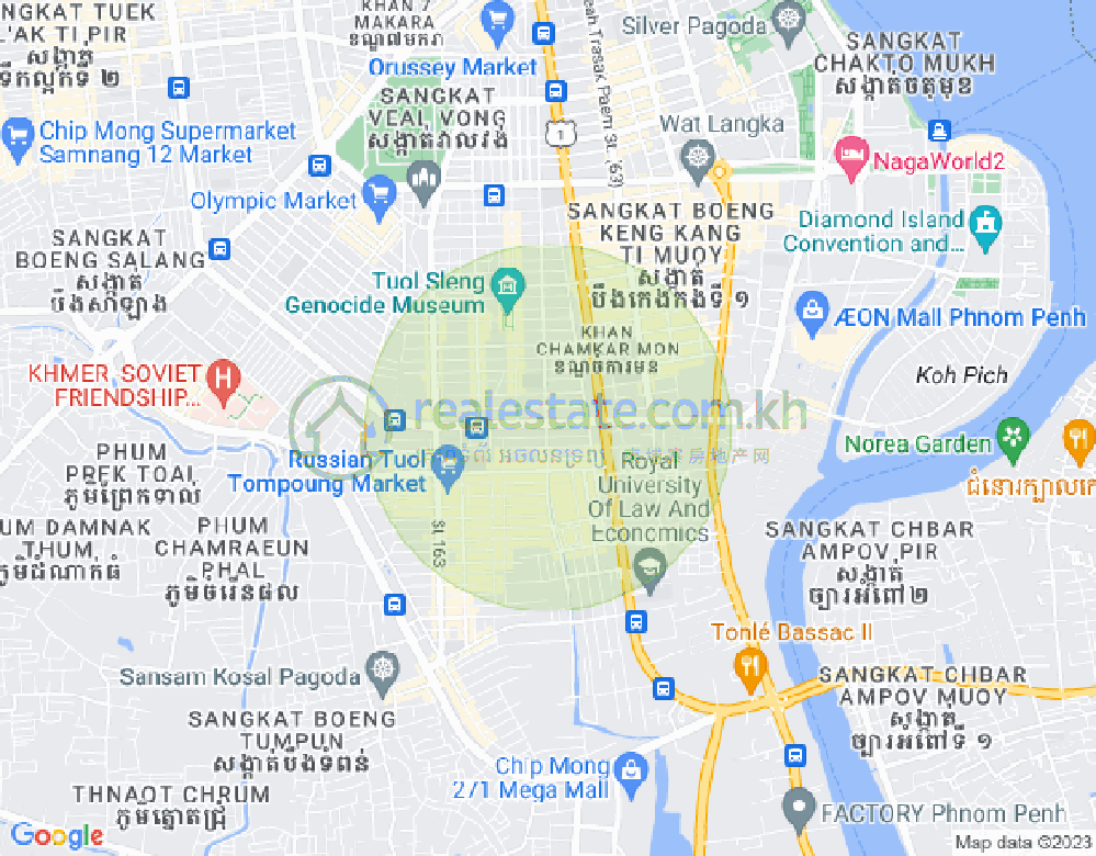 Карта БКК 3, Boeng Keng Kang, Пномпень