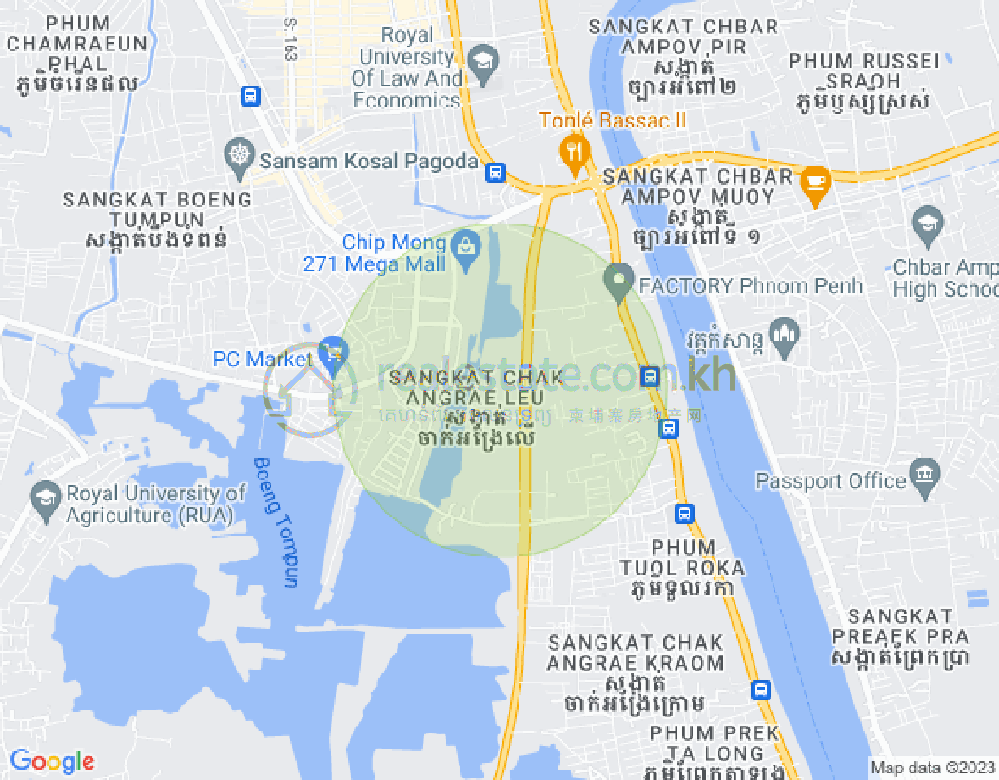 Mapa: Chak Angrae Leu, Meanchey, Phnom Penh