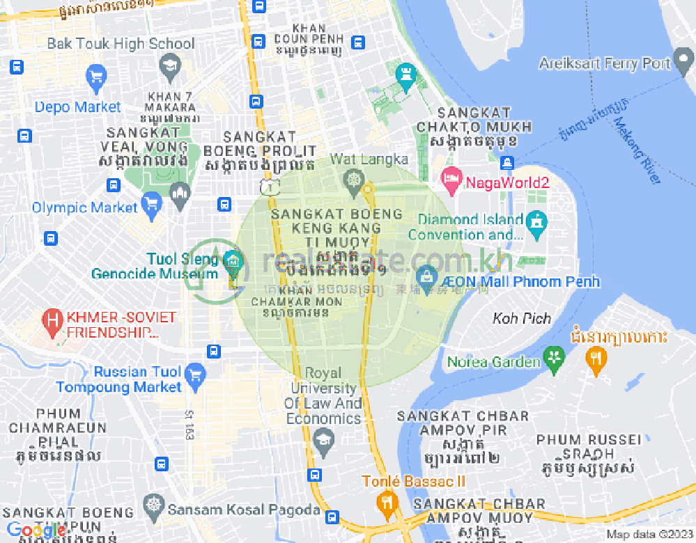 Map of BKK 1, Boeng Keng Kang, Phnom Penh