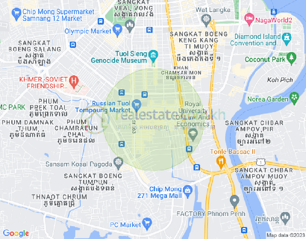 ផែនទី ទួលទំពូង១, ចំការមន, ភ្នំពេញ