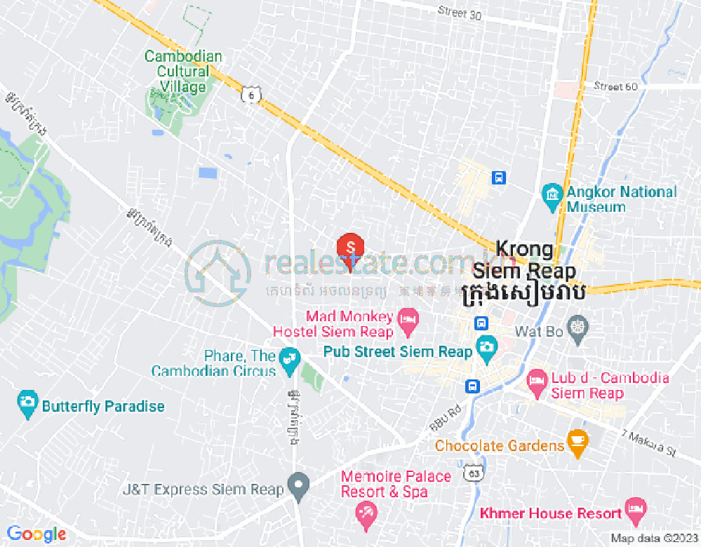 Map of Svay Dankum, Siem Reap