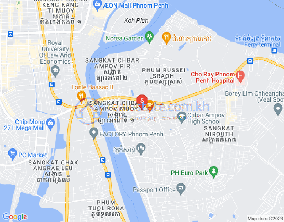 Mapa: Chbar Ampov II, Chbar Ampov, Phnom Penh