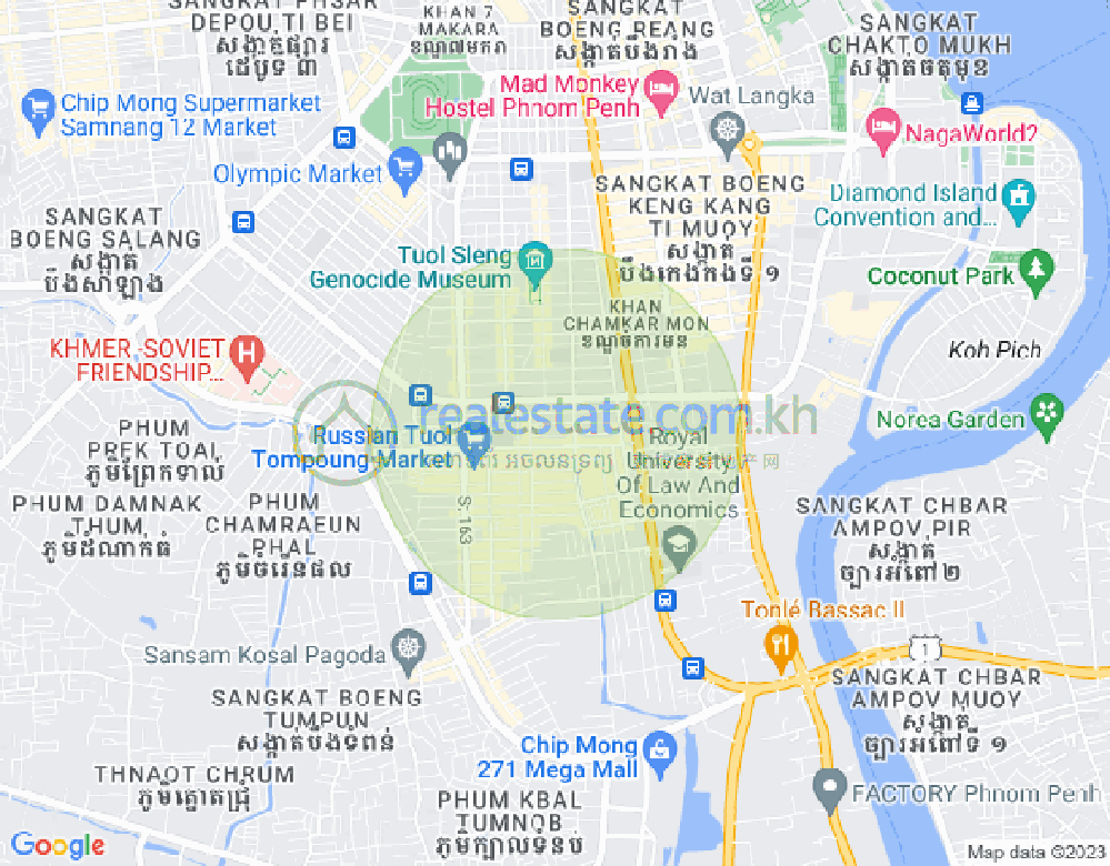 Mapa: BKK 3, Boeng Keng Kang, Phnom Penh