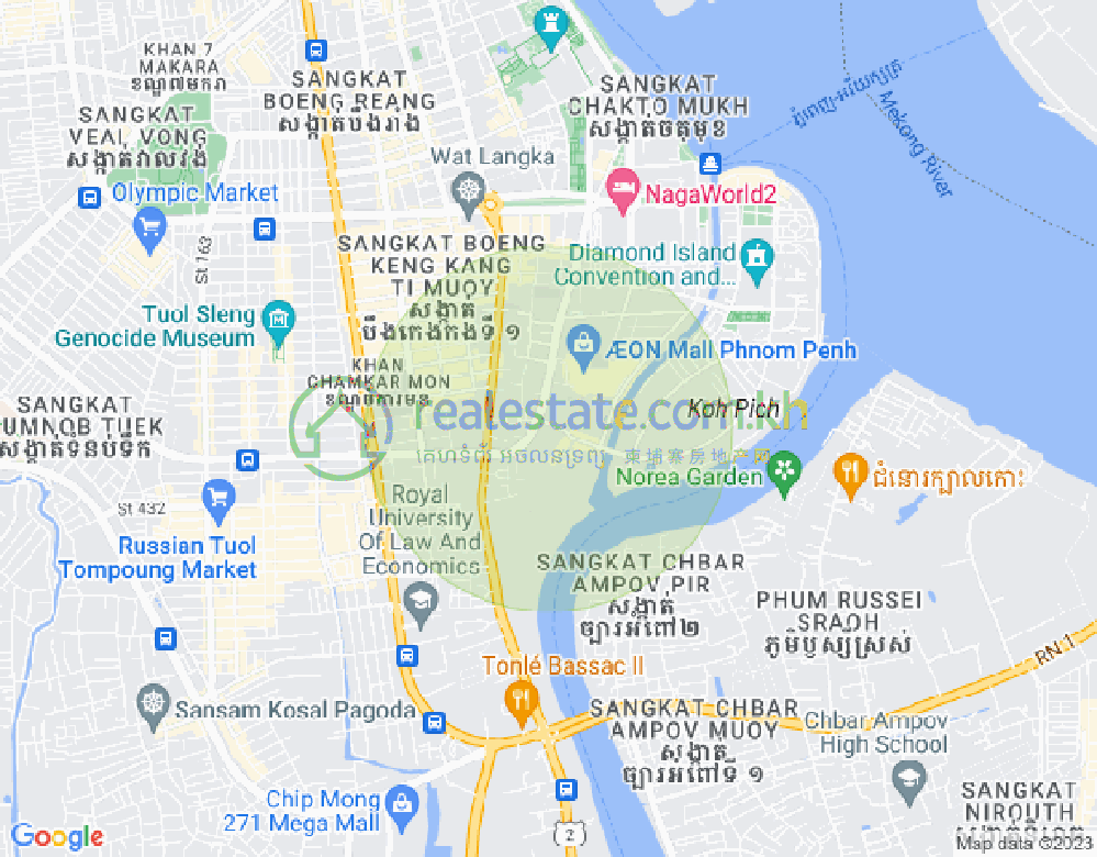 百色河分区, 占卡蒙, 金边地图