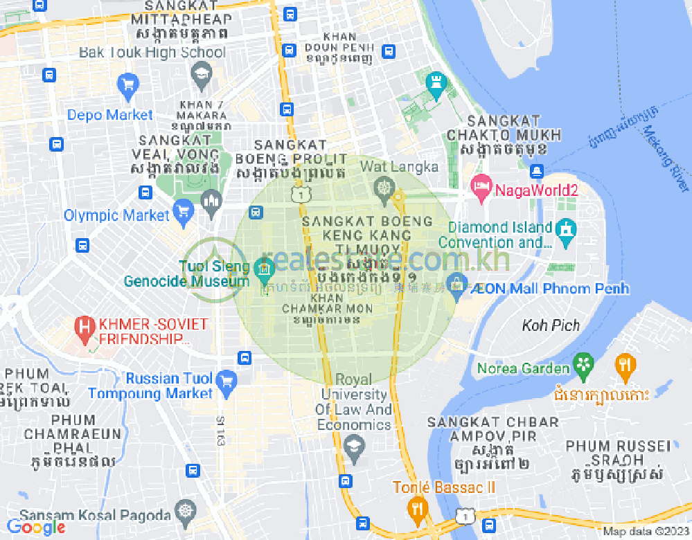 Map of BKK 1, Boeng Keng Kang, Phnom Penh