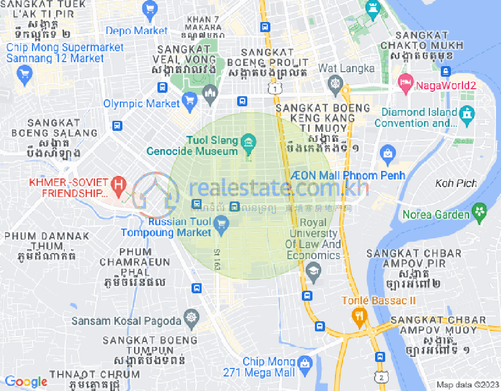 Mapa: BKK 3, Boeng Keng Kang, Phnom Penh