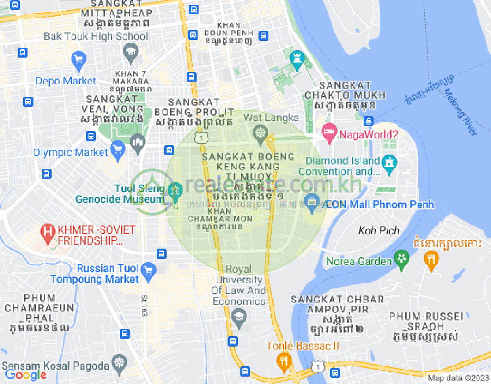 Map of BKK 1, Boeng Keng Kang, Phnom Penh