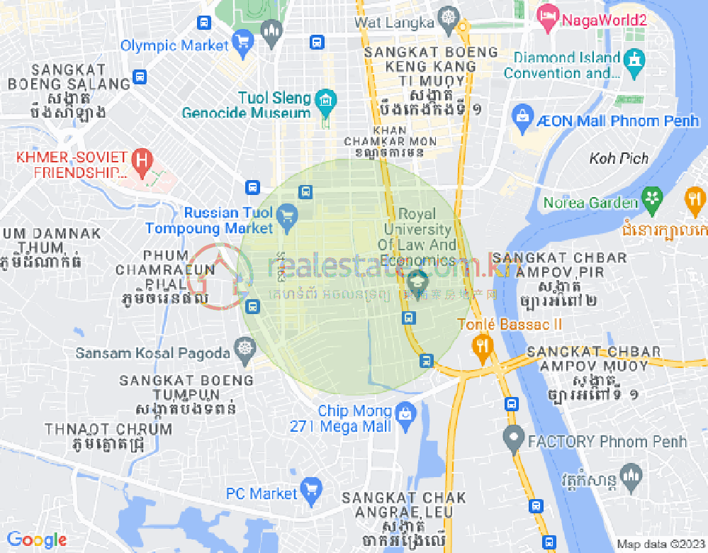 Carte de Boeung Trabek, Chamkarmon, Phnom Penh
