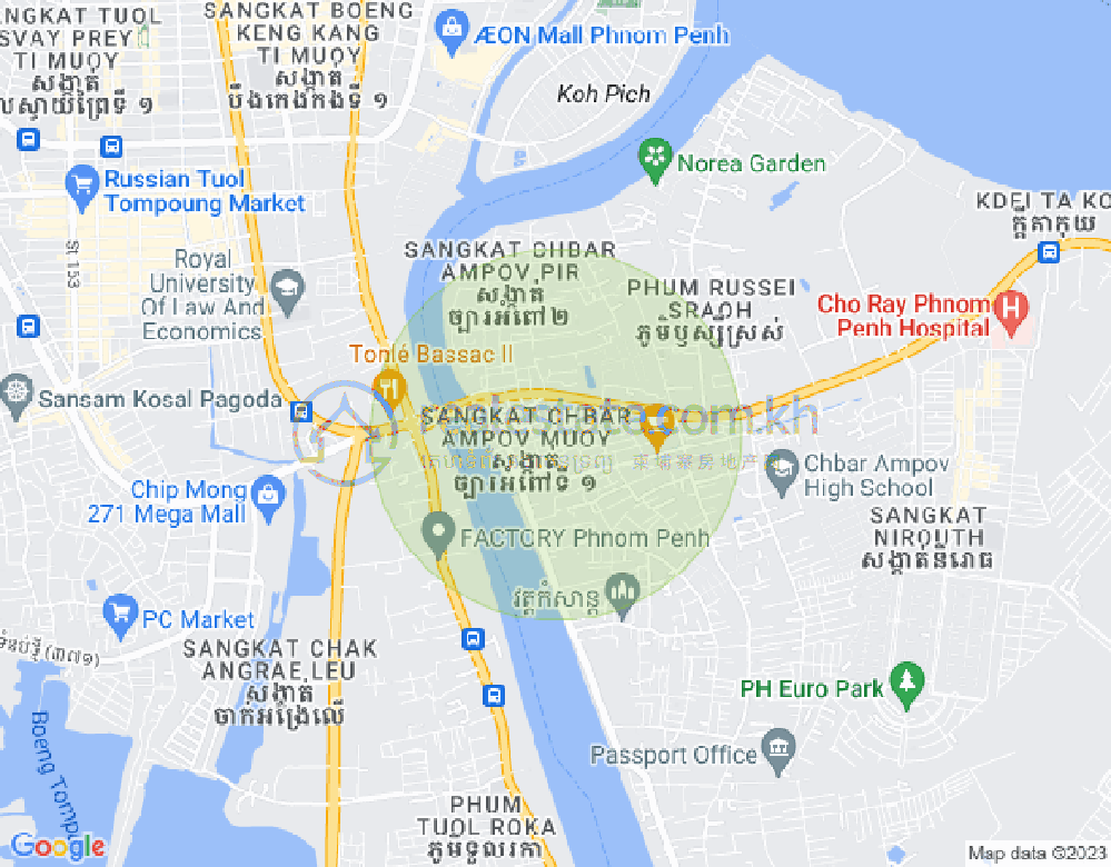 铁桥头区I分区, 铁桥头区, 金边地图