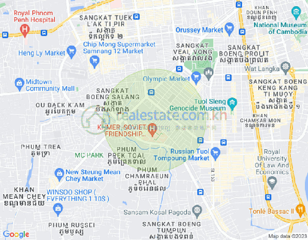 ផែនទី ទំនប់ទឹក, បឹងកេងកង, ភ្នំពេញ