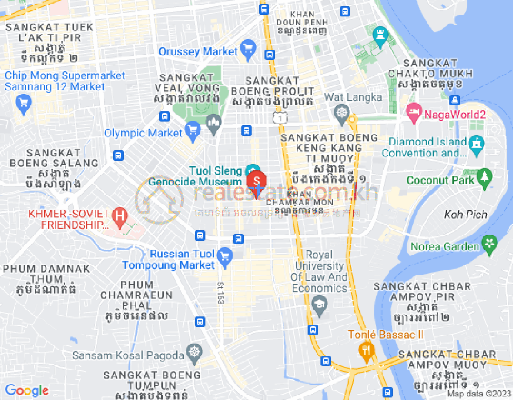 Mapa: Ou Ruessei 2, 7 Makara, Phnom Penh