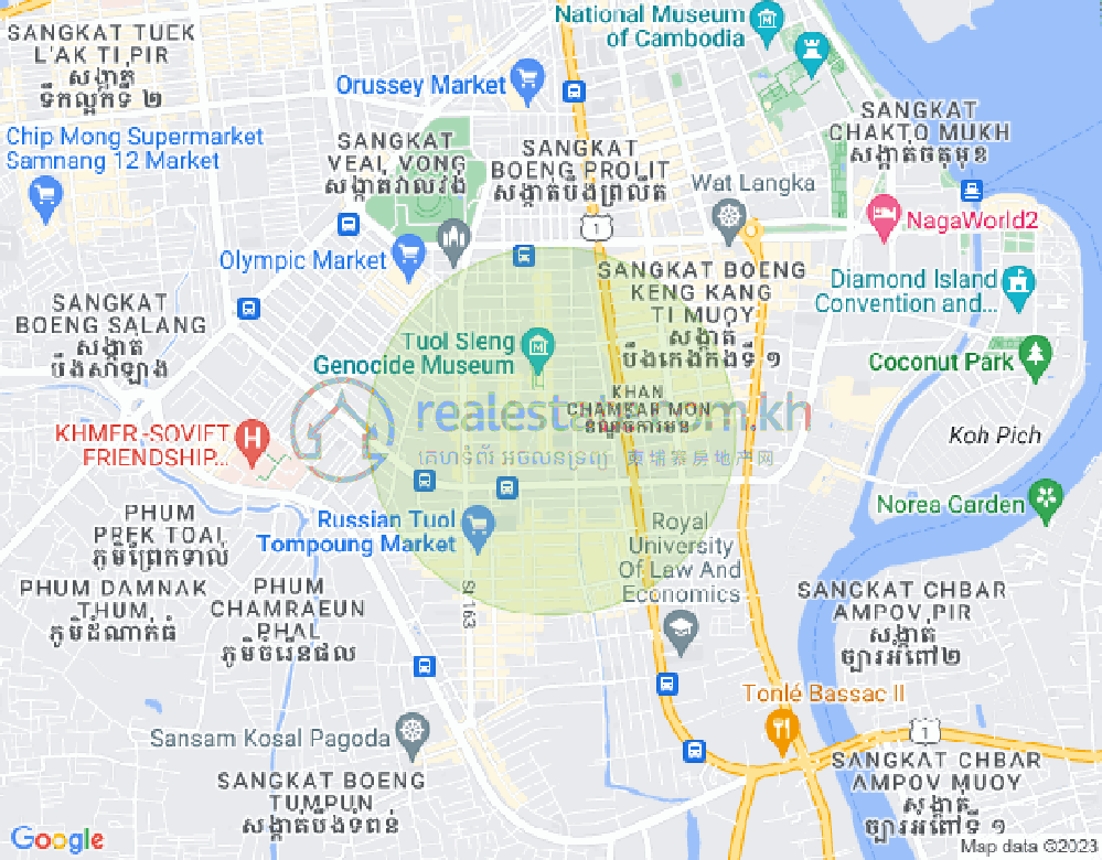 แผนที่ บีเคเค 3, บึงเกงกอง, พนมเปญ
