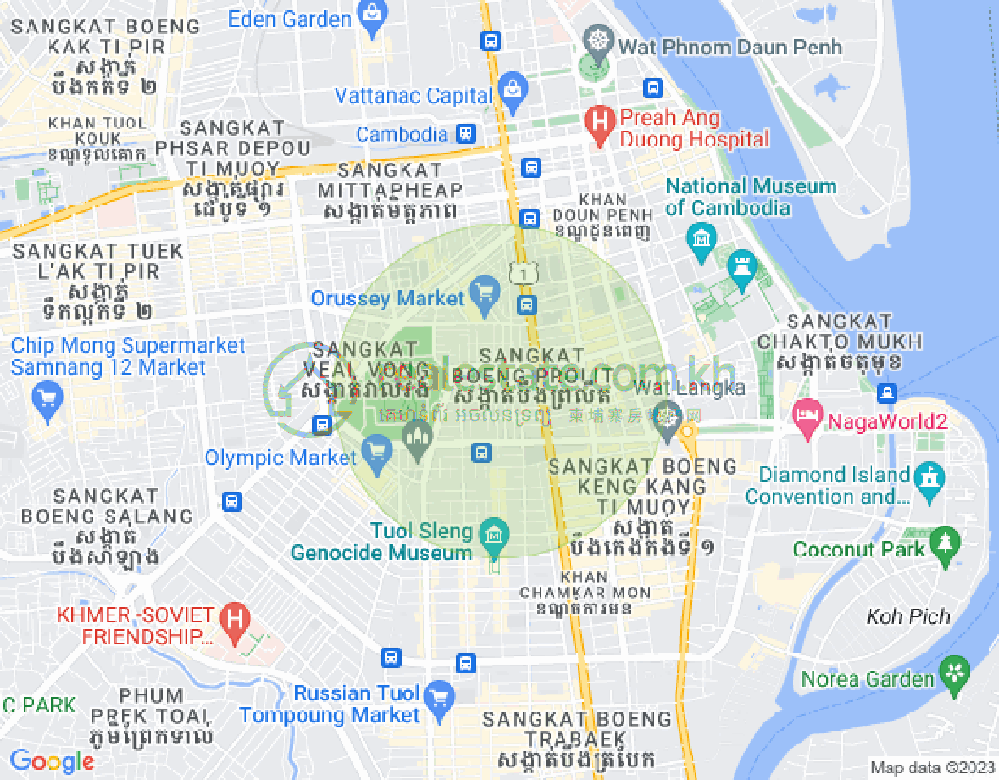 Map of Boeung Prolit, 7 Makara, Phnom Penh