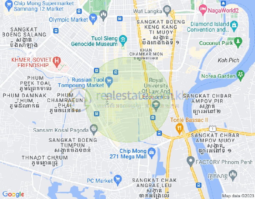 주더분1구역, 짬까몬, 프놈펜 지도
