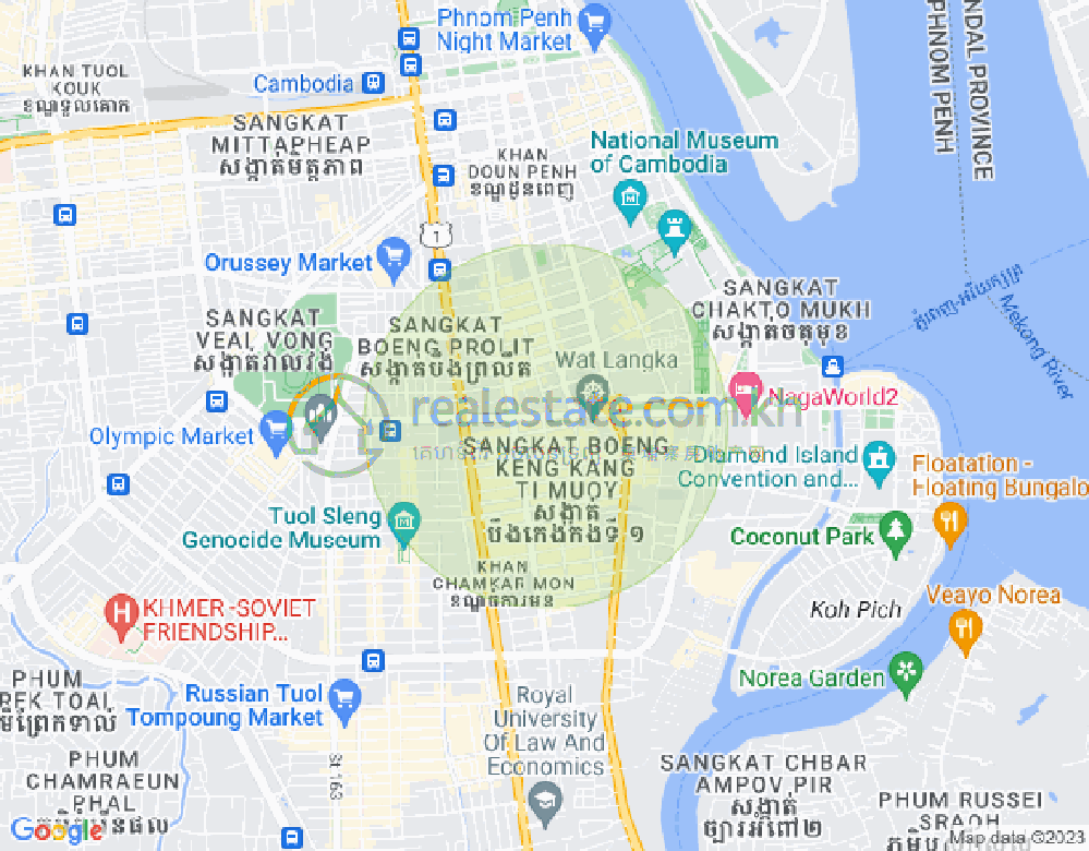 Map of BKK 1, Boeng Keng Kang, Phnom Penh