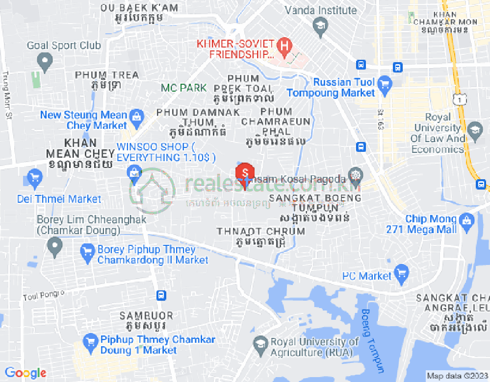 Map of Stueng Mean chey 1, Meanchey, Phnom Penh