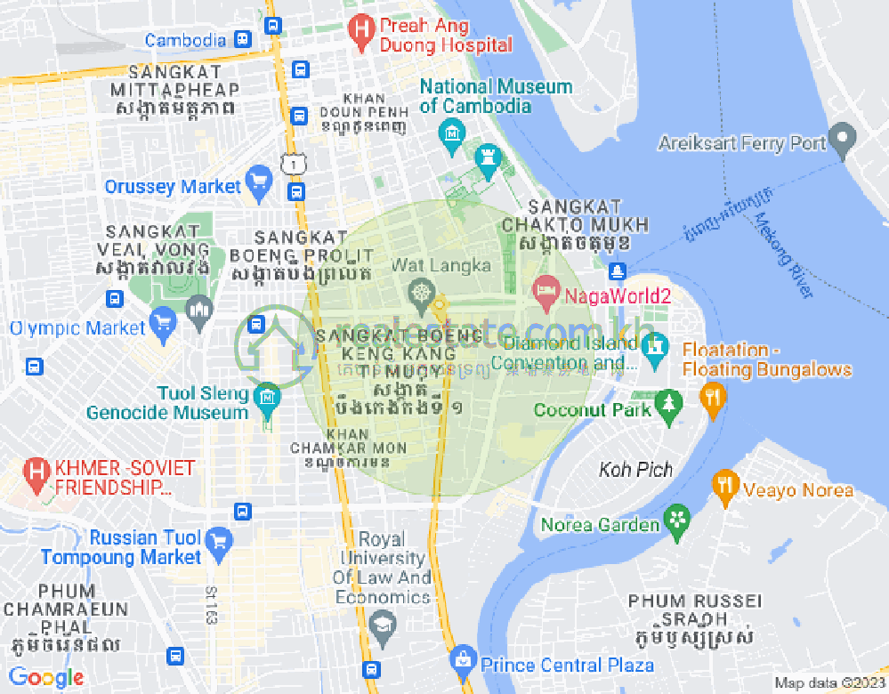 Map of BKK 1, Boeng Keng Kang, Phnom Penh